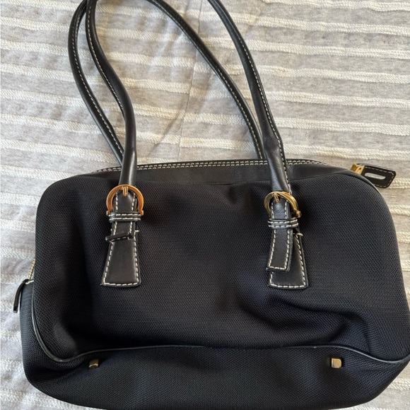 Ferragamo black purse with gold buckles and lock - Picture 2 of 5